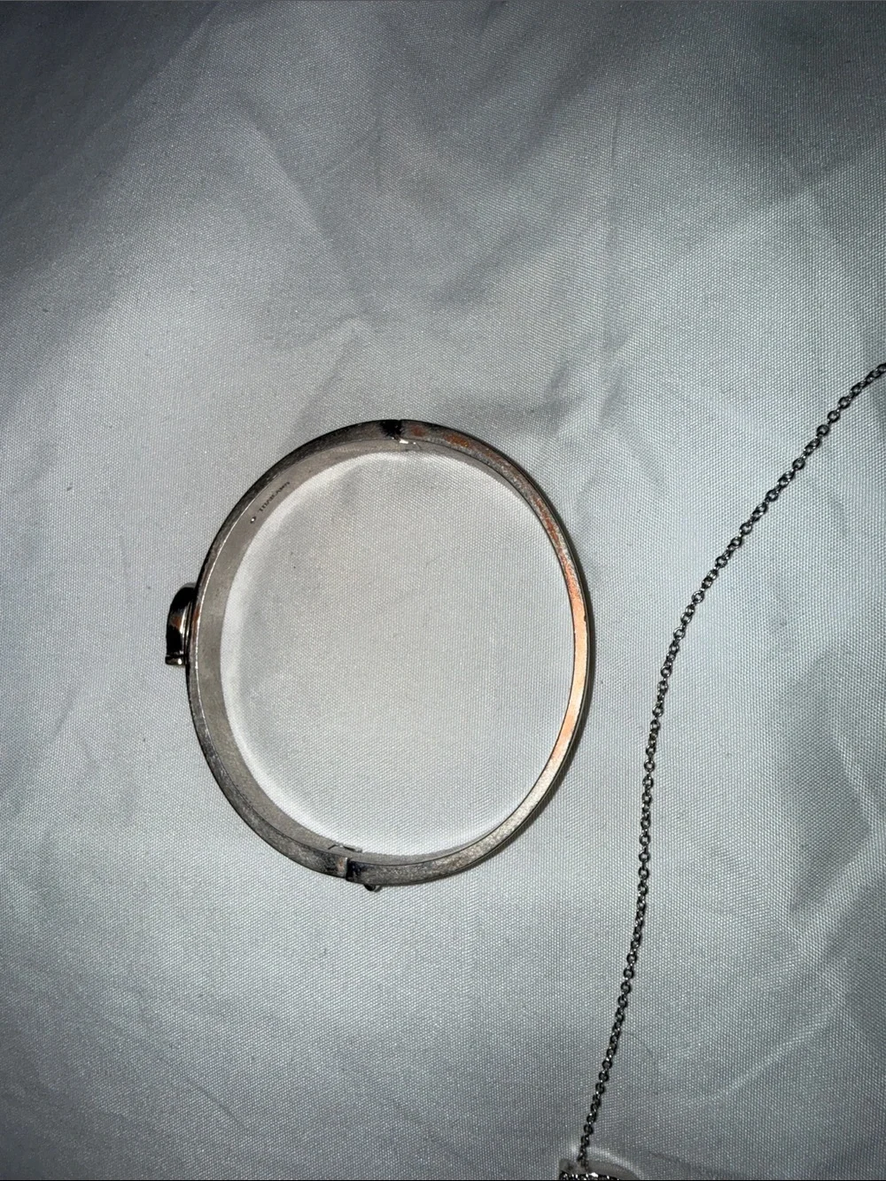Coach Silver Crystal-Embellished Bracelet and Necklace‎ Set